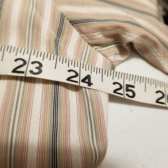 BURBERRY London Button up Shirt Mens 16.5R Cotton Multicolor Stripes Office - Picture 7 of 10